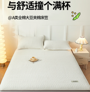 A类全棉床笠单件 纯棉夹棉床套罩床垫保护套全包床笠